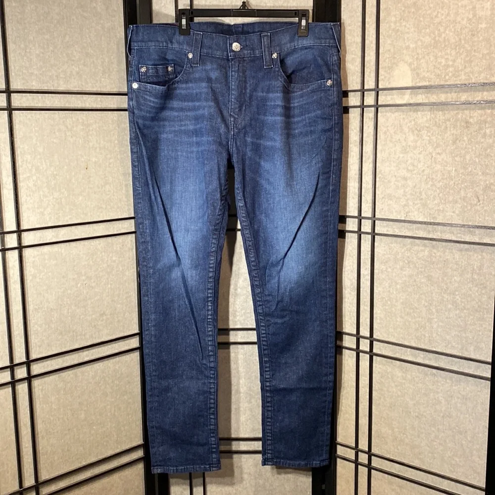 True Religion size 38 Rocco jeans dark denim like new!